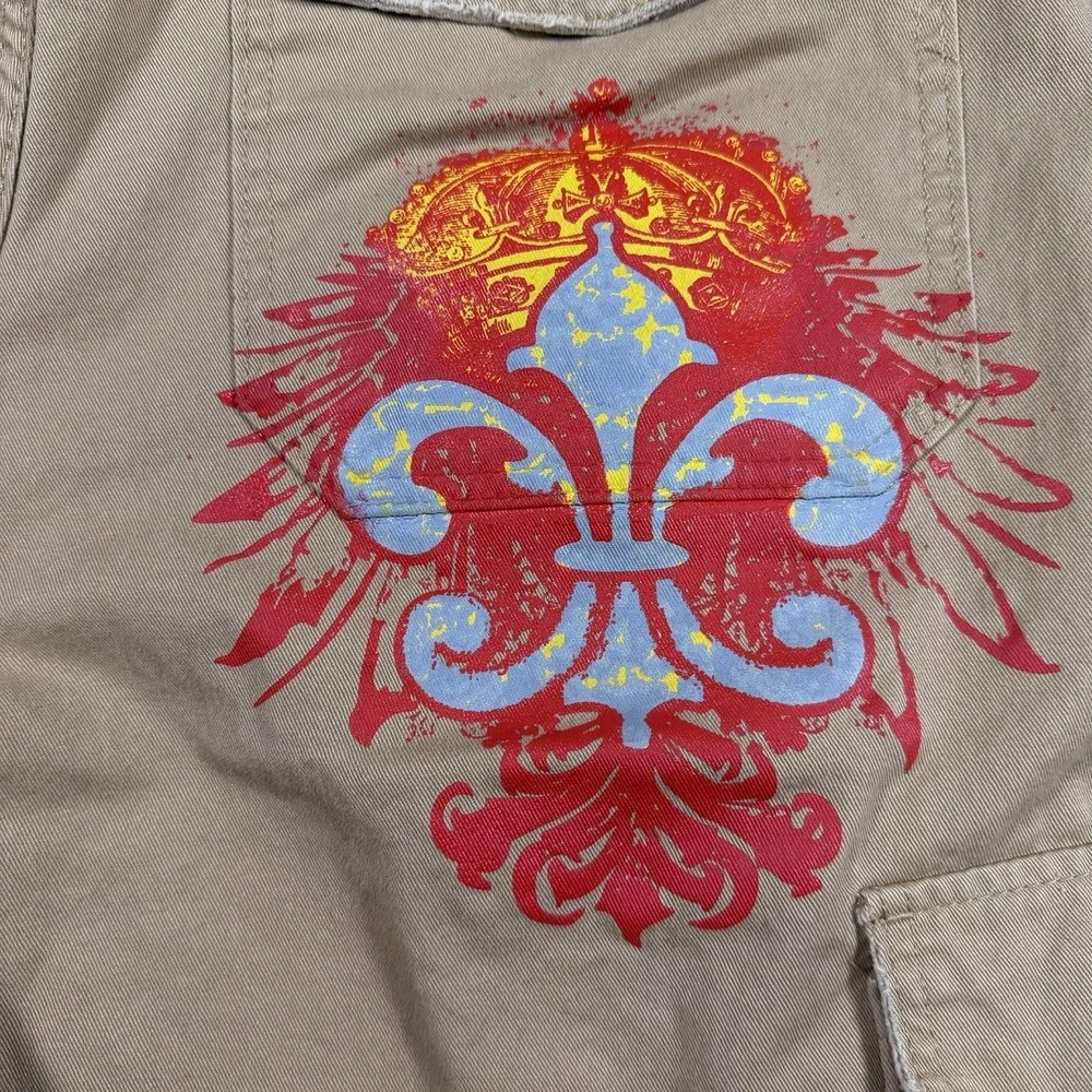 Men's Red Ape Cargo Khaki Shorts With‎ Belt Baggy Fit Size 36